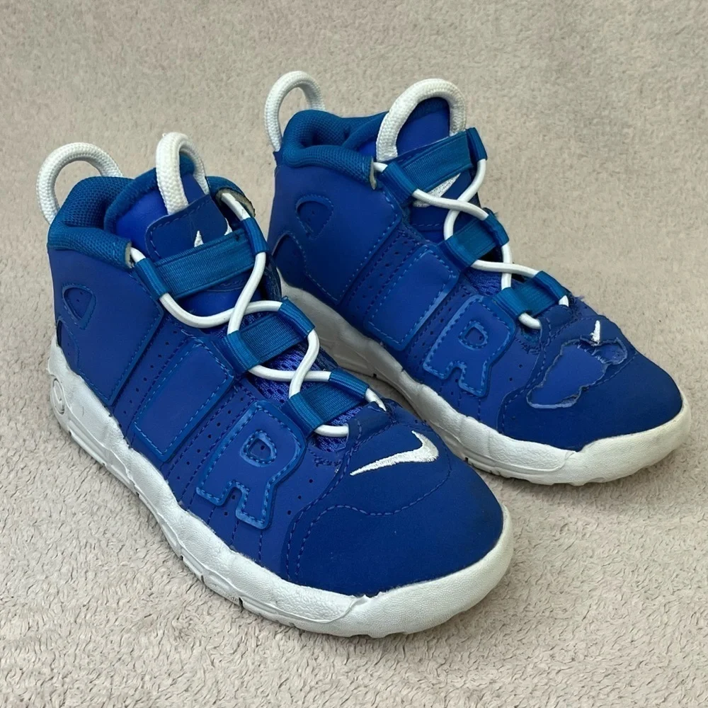 Nike Air More Uptempo TD Sneakers-Blue/White-Kids 9-Sporty-Athletic-Streetwear